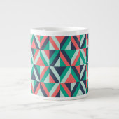 中世紀の幾何パモダンターン ジャンボコーヒーマグカップ (正面)
