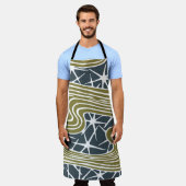 中世紀の抽象芸術モダンイラストレーション – ビートフ エプロン (着用した状態)