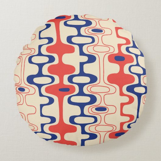 中世紀の抽象芸術：シモダンームレスデザイン。 ラウンドクッション (正面)