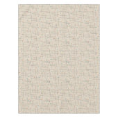 中世紀の線と円原子時代タン テーブルクロス (正面)