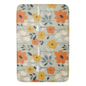 中世紀の花インスパイア柄 バスマット (正面縦)