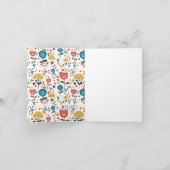 中世紀の花モダンカラフル柄 カード (内部)