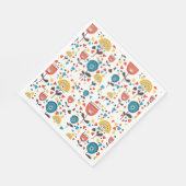 中世紀の花モダンカラフル柄 スタンダードランチョンナプキン (角)