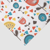 中世紀の花モダンカラフル柄 薄葉紙 (詳細)