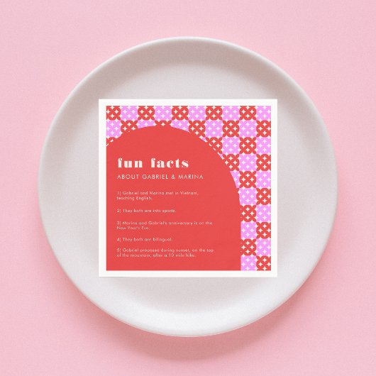 中世紀はっきりしたのモダンおもしろい事実新婚結婚者 スタンダードカクテルナプキン