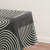 中世紀エレガントのアモダンーチライン白黒 テーブルクロス (インサイチュ)