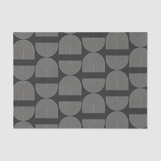 中世紀エレガントのアモダンーチライン白黒 薄葉紙 (正面)