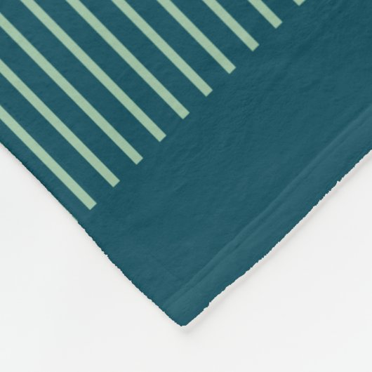 中世紀エレガントのアーモダンチラインのティール（緑がかった色）青 フリースブランケット (角)