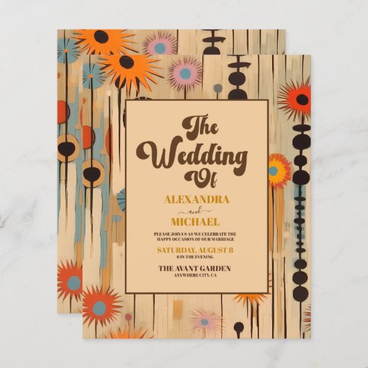 中世紀エレガントフローラの予算結婚 (正面/裏面)