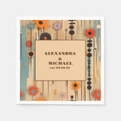 中世紀エレガントフローラ結婚ズ スタンダードカクテルナプキン (正面)