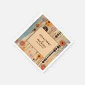 中世紀エレガントフローラ結婚ズ スタンダードカクテルナプキン (角)