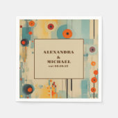 中世紀エレガントフローラ結婚ズ スタンダードカクテルナプキン (正面)