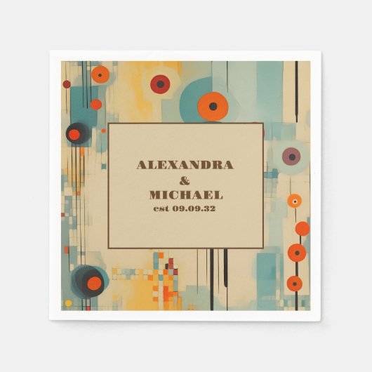 中世紀エレガントフローラ結婚ズ スタンダードカクテルナプキン (正面)