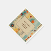 中世紀エレガントフローラ結婚ズ スタンダードカクテルナプキン (角)