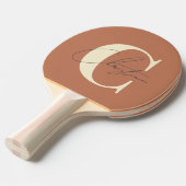 中世紀エレガントモノグラモダンム淡い色のバラ 卓球ラケット (正面アングル)