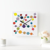 中世紀オリーブモダンズ スクエア壁時計 (ホーム)