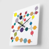 中世紀オリーブモダンズ スクエア壁時計 (傾斜)