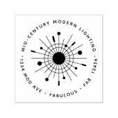 中世紀カスタムのロゴ付きモダンラウンド セルフインキングスタンプ (デザイン)