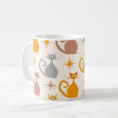 中世紀カラフルのスターバスト猫 コーヒーマグカップ (正面左)