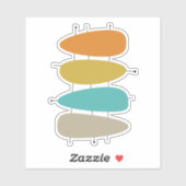 中世紀カラフルのモダンギターピック シール (シート)