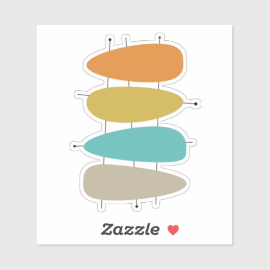 中世紀カラフルのモダンギターピック シール (シート)