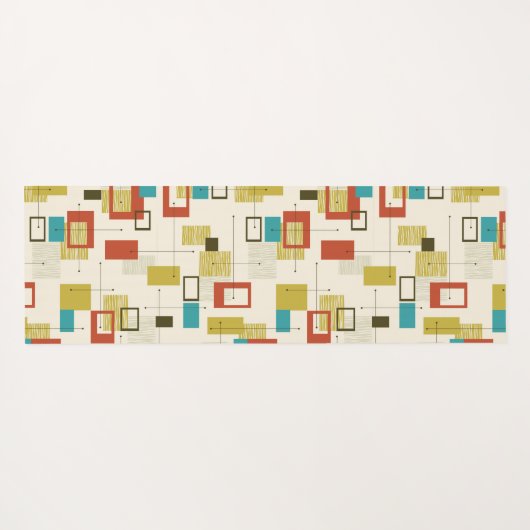 中世紀カラフルの幾何学的シームレスパターン ヨガマット (裏面(横))