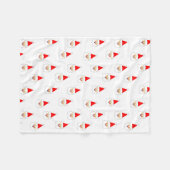 中世紀サンタクロースモダンパターンのクリスマス フリースブランケット (正面(横))