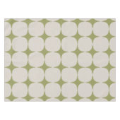 中世紀スタイリッシュセージモダングリーンパターン テーブルクロス (正面(横))