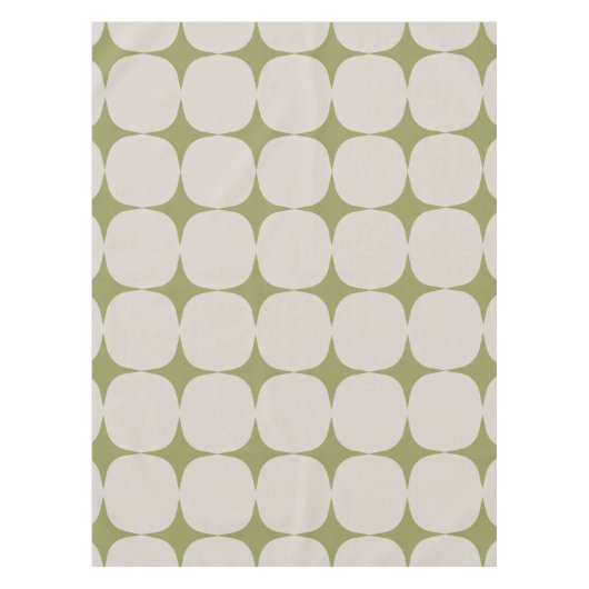 中世紀スタイリッシュセージモダングリーンパターン テーブルクロス (正面)