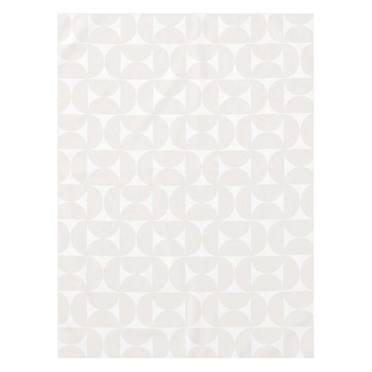 中世紀パタモダンーン淡い色のベージュ白 テーブルクロス (正面)