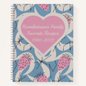 中世紀パーソナライズされたピンクキープサケレシピ本 ノートブック (正面)