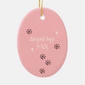 中世紀パーソナライズされた原子猫クリスマス セラミックオーナメント (裏面)