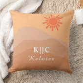 中世紀ボホモダンレトロ抽象芸術山 クッション (ブランケット)