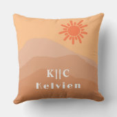 中世紀ボホモダンレトロ抽象芸術山 クッション (裏面)