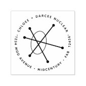 中世紀ミニマモダンリスト原子核原子 セルフインキングスタンプ (デザイン)