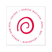 中世紀ミニマモダンリスト原子核銀河系 セルフインキングスタンプ (デザイン)