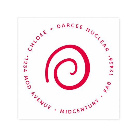 中世紀ミニマモダンリスト原子核銀河系 セルフインキングスタンプ (デザイン)