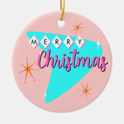 中世紀メリーのクリスマス セラミックオーナメント (正面)