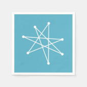 中世紀モダンのクリスマス原子モダンMCMスターN スタンダードカクテルナプキン (正面)