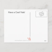 中世紀モダンのクールユール(キリスト降誕祭)モダン シーズンポストカード (裏面)