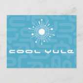 中世紀モダンのクールユール(キリスト降誕祭)モダン シーズンポストカード (正面)