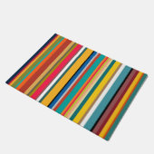 中世紀モダンのストライプ  ドアマット (アングル)