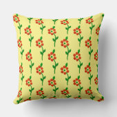 中世紀モダンのレトロ粘土花模様 クッション (裏面)