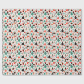 中世紀モダンの原子モダン的クリスマス ラッピングペーパー (フラット)