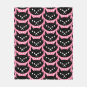 中世紀モダンの原子猫パターン フリースブランケット (正面)