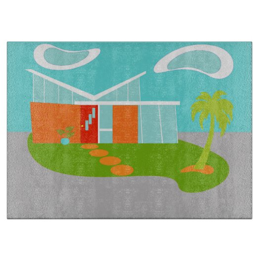 中世紀モダンの漫画家裁断板 カッティングボード (正面)