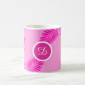 中世紀モダンの熱帯葉ピックパーム コーヒーマグカップ (中央)