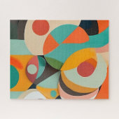 中世紀モダンの絵画様々な色 ジグソーパズル (横)