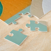 中世紀モダンの絵画様々な色 ジグソーパズル (側面)