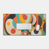 中世紀モダンの絵画様々な色 デスクマット (キーボード&マウス)